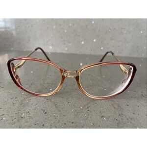 Gloria Vanderbilt 746 Zyloware 265  Gold & Pink Floral Eyeglass Frames Only